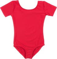 Leveret Girls Short Sleeve Leotard