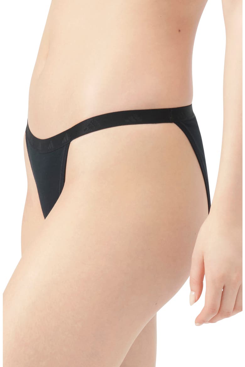 Set of 3 String Bikini Briefs, Alternate, color, BLACK