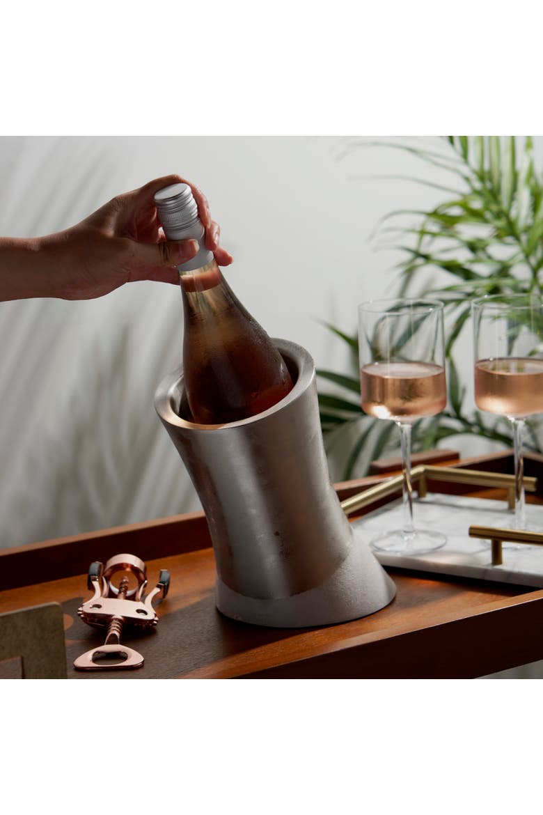 Harrison Convex Bottle Chiller, Alternate, color, Silver