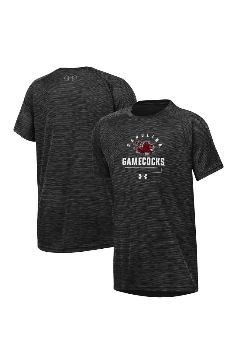 Under Armour Youth Under Armour Heather Black South Carolina Gamecocks Ultra Soft Rye Tech Performance T-Shirt, Alternate, color, Heather Black