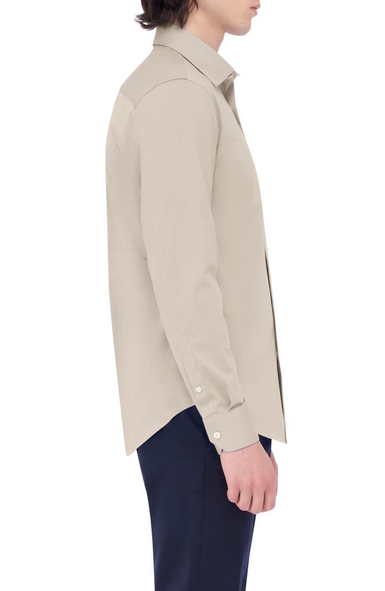 Bugatchi James OoohCotton<sup>®</sup> Button-Up Shirt, Alternate, color, Stone