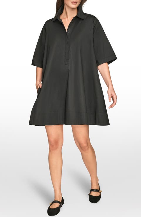Elbow Sleeve Collar Dress