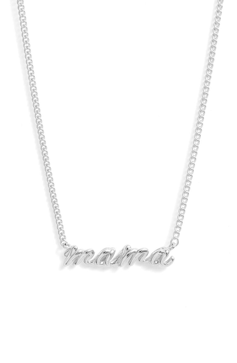 Kendra Scott Mama Script Pendant Necklace, Main, color,
