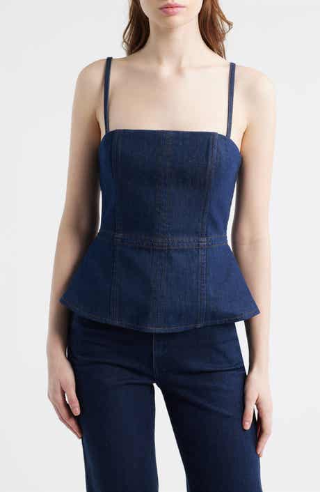 Isabella Denim Peplum Top