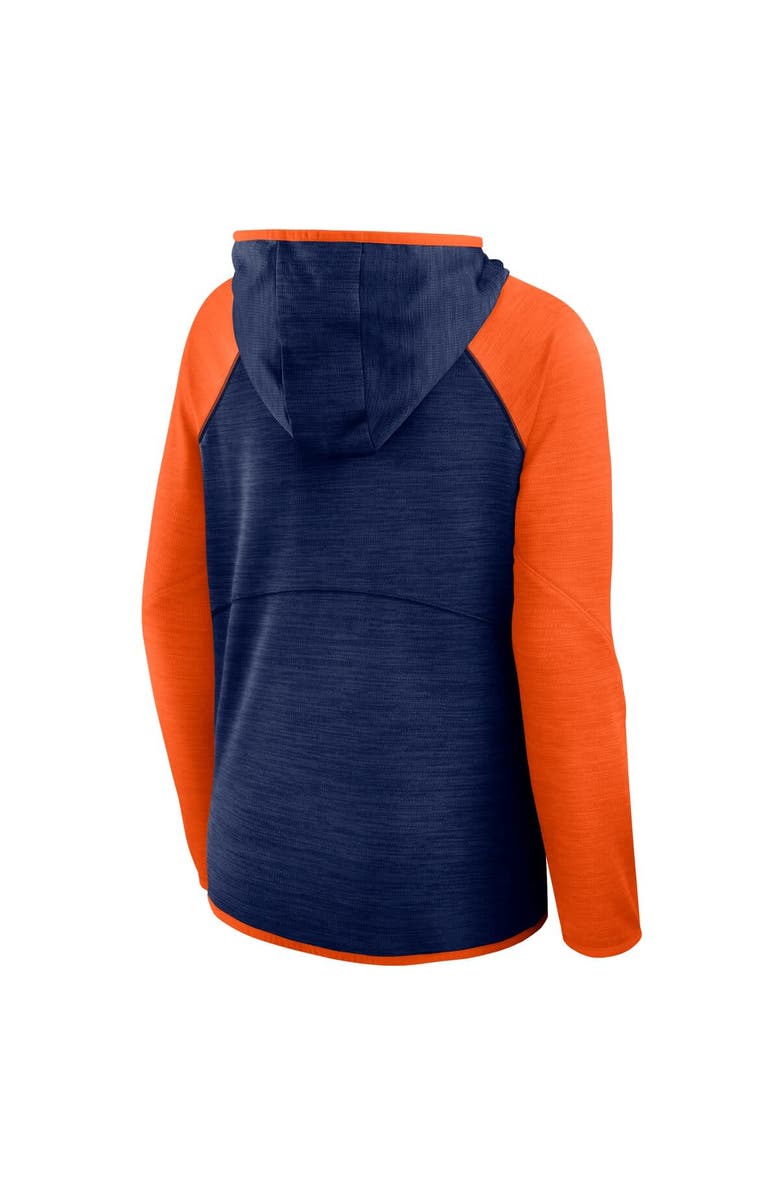 FANATICS Women's Fanatics Navy/Orange Denver Broncos Redzone End Around Pass Raglan Full-Zip Hoodie, Alternate, color, Navy