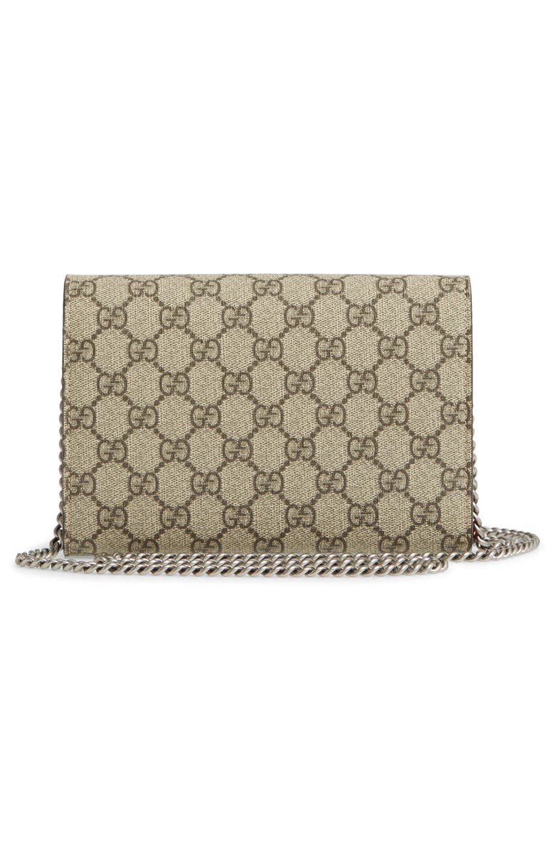 Gucci GG Supreme Canvas Wallet on a Chain, Alternate, color, 