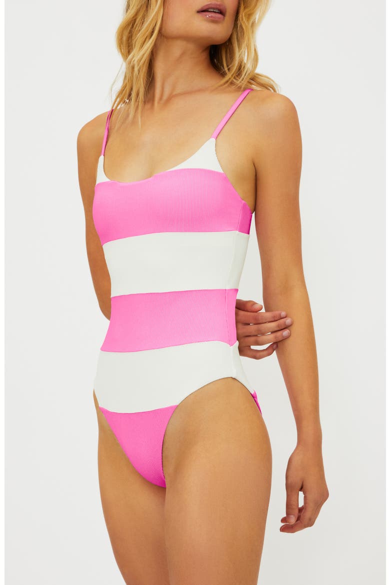 Calista One-Piece Swimsuit, Alternate, color, PRISM PINK
