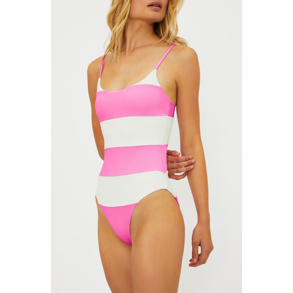 Beach Riot Calista One-piece Swimsuit In Prism Pink