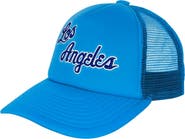 Mitchell & Ness Youth Mitchell & Ness Light Blue Los Angeles Lakers Core Evergreen Trucker Adjustable Hat