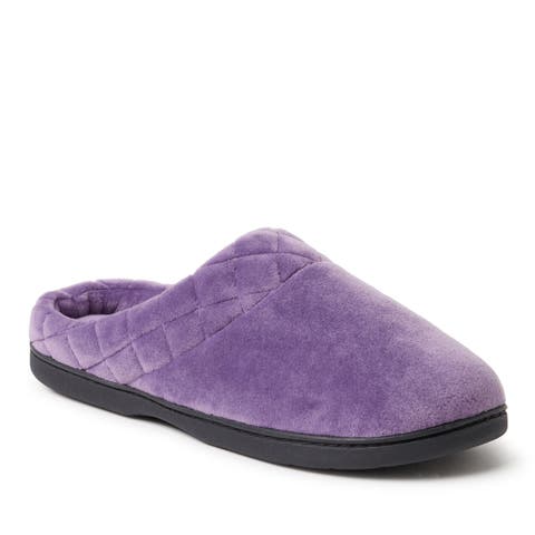 Darcy Quilted Cuff Velour Clog Slipper (Women)