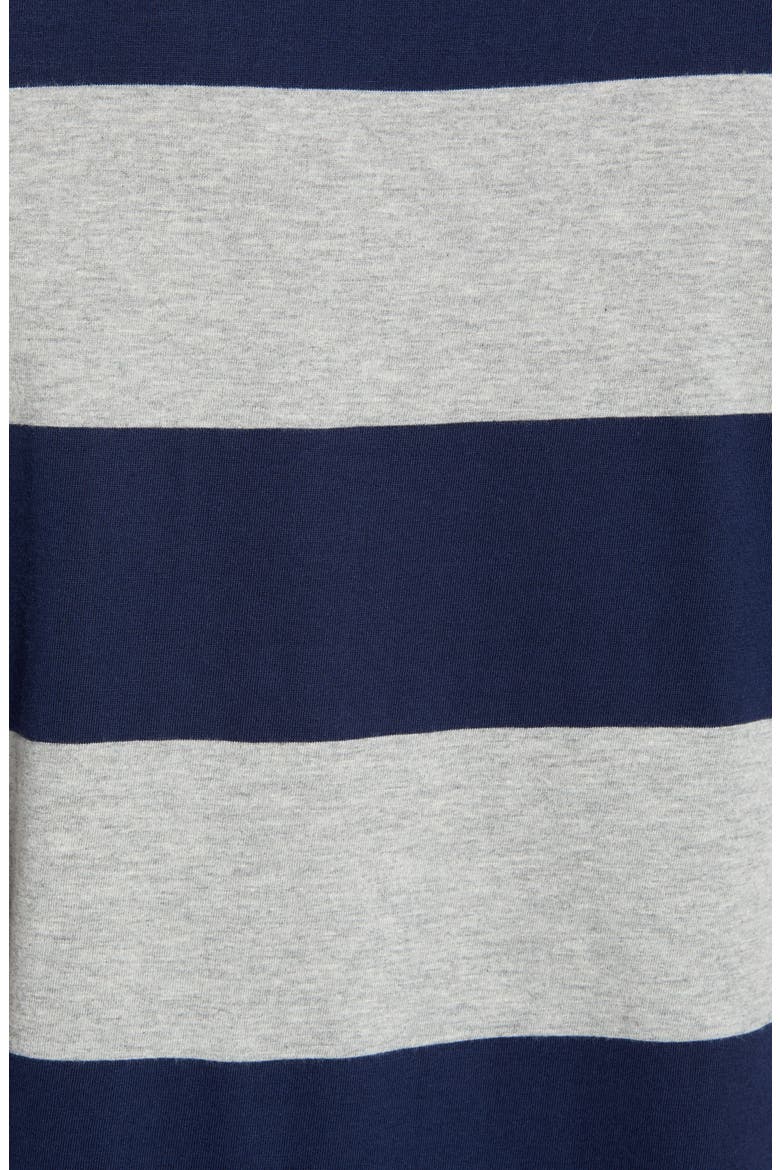 Stripe Pocket Slim Fit T-Shirt, Alternate, color, GREY HEATHER NAVY STRIPE