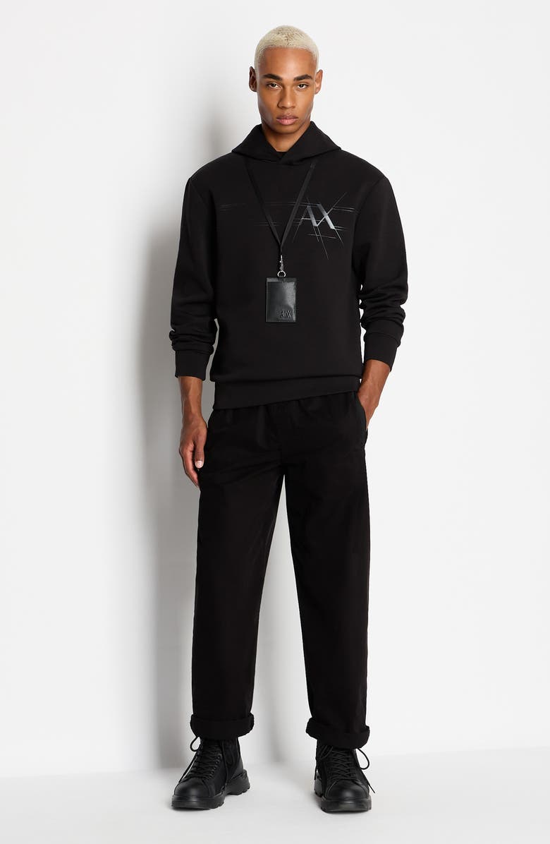 Armani Exchange Metallic Logo Hoodie, Alternate, color, 