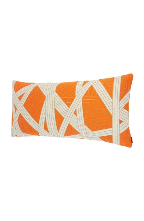 Missoni Home Nastri 30x60 Cm Cushion With Stitching In Orange