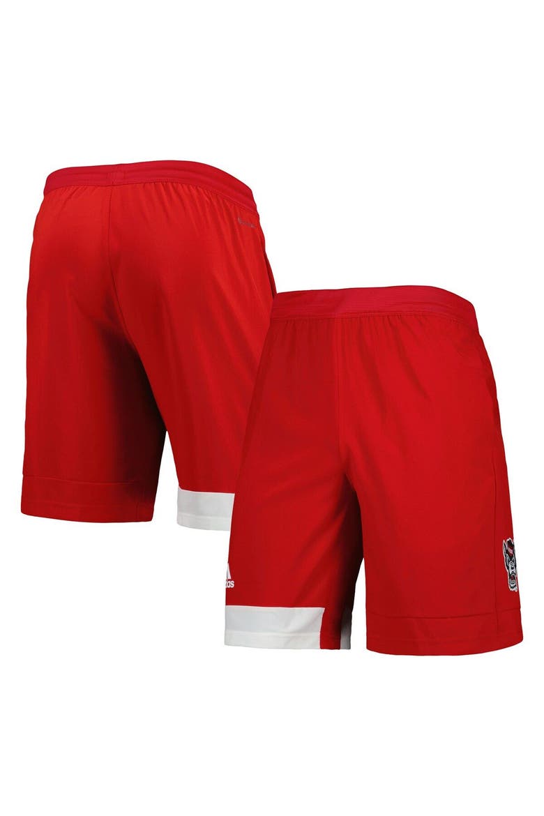 Men's adidas Red NC State Wolfpack Training Shorts, Main, color, Red