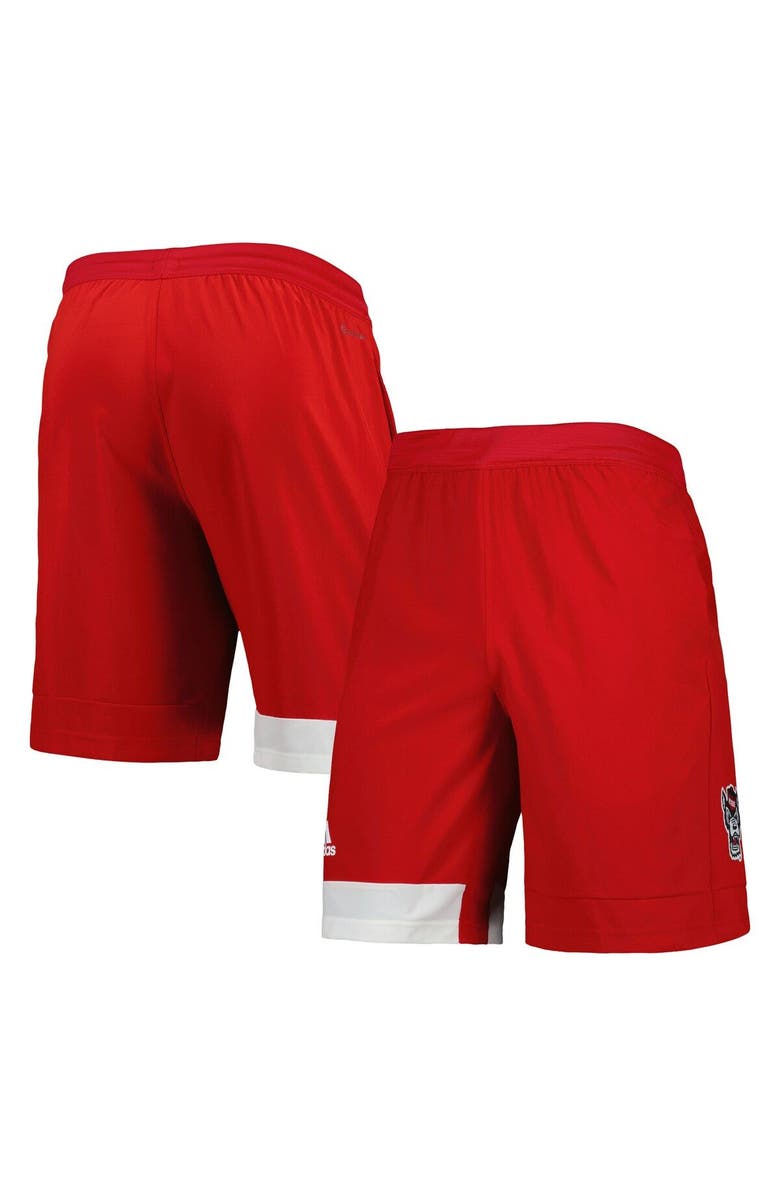 adidas Men's adidas Red NC State Wolfpack Training Shorts, Main, color, 