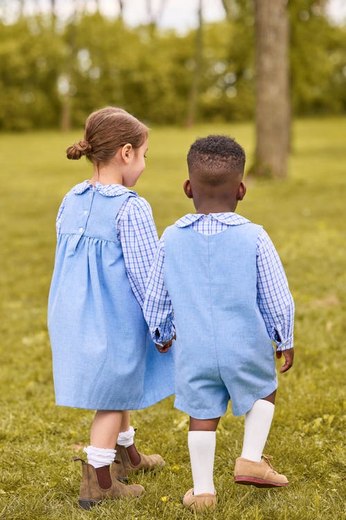 Little English Kids' Vintage Button Tab John John In Multi