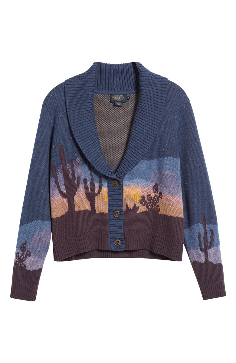 Pendleton Western Scenic Shawl Cardigan, Alternate, color, 