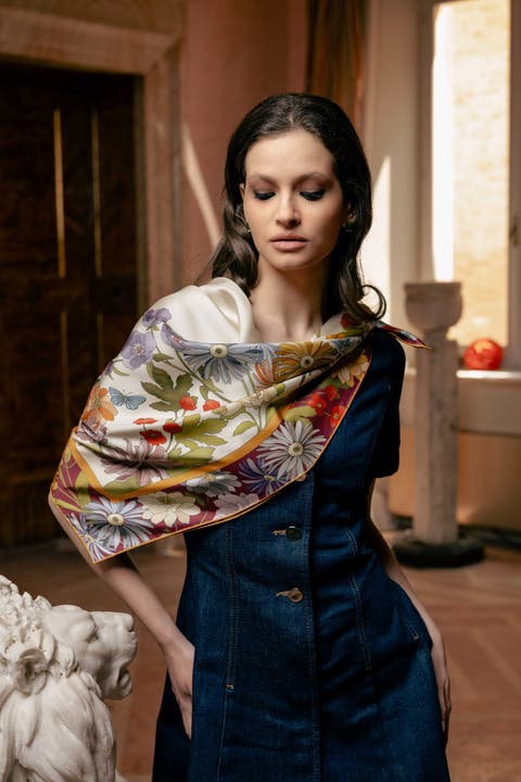 Carlotta - Hand Rolled Silk Foulard for Women