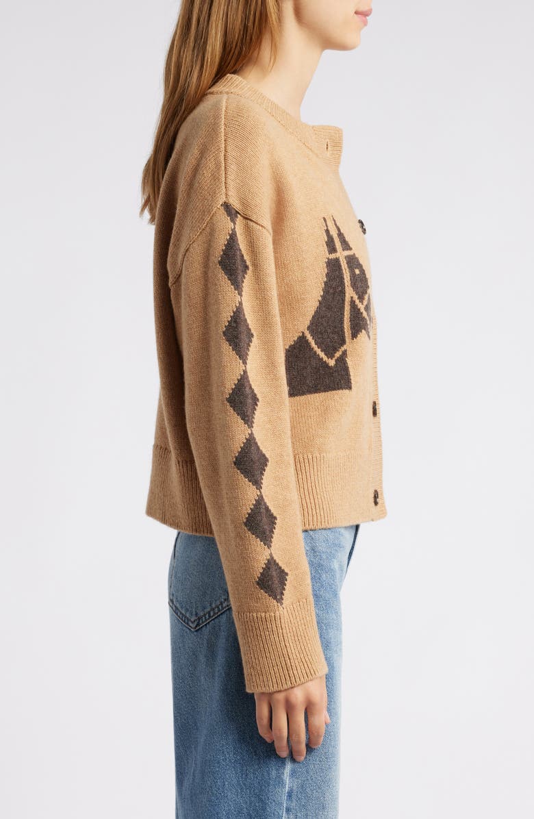Rails Mavie Intarsia Horse Cotton & Wool Blend Cardigan, Alternate, color, 