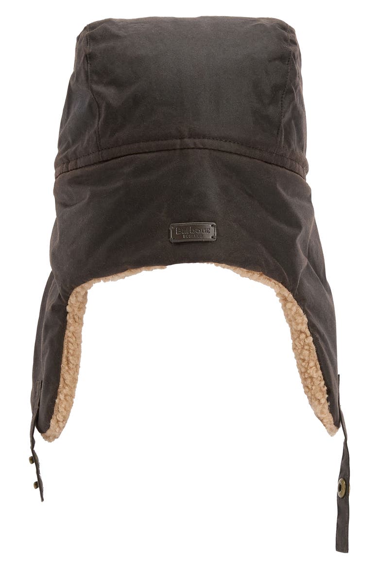 Morar Waxed Faux Shearling Trapper, Alternate, color, RUSTIC