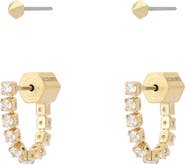 AllSaints Crystal Front-Back Stud Earrings Set