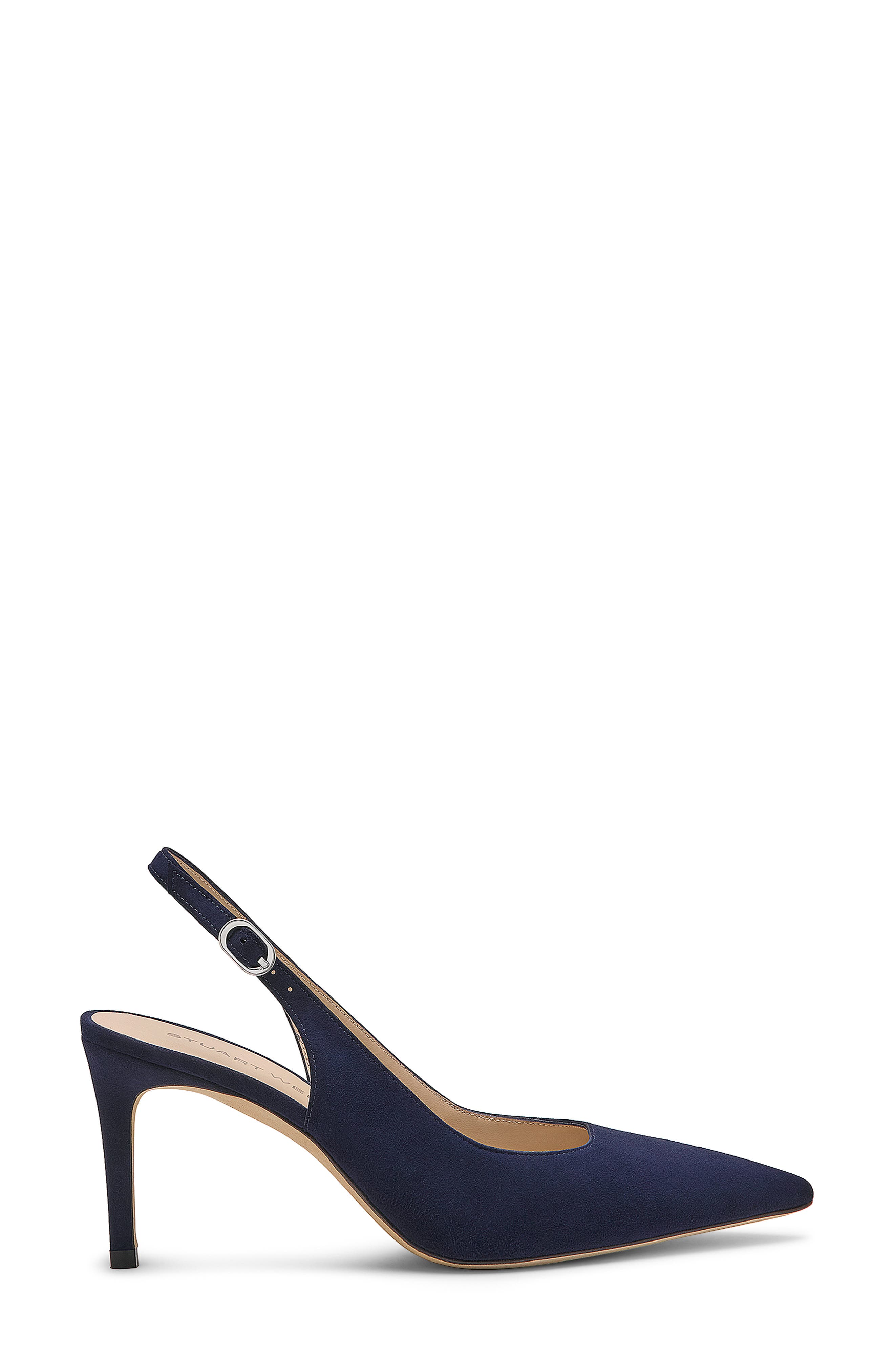Stuart Weitzman Stuart Power Slingback 75 Pump, Alternate, color, Nice Blue