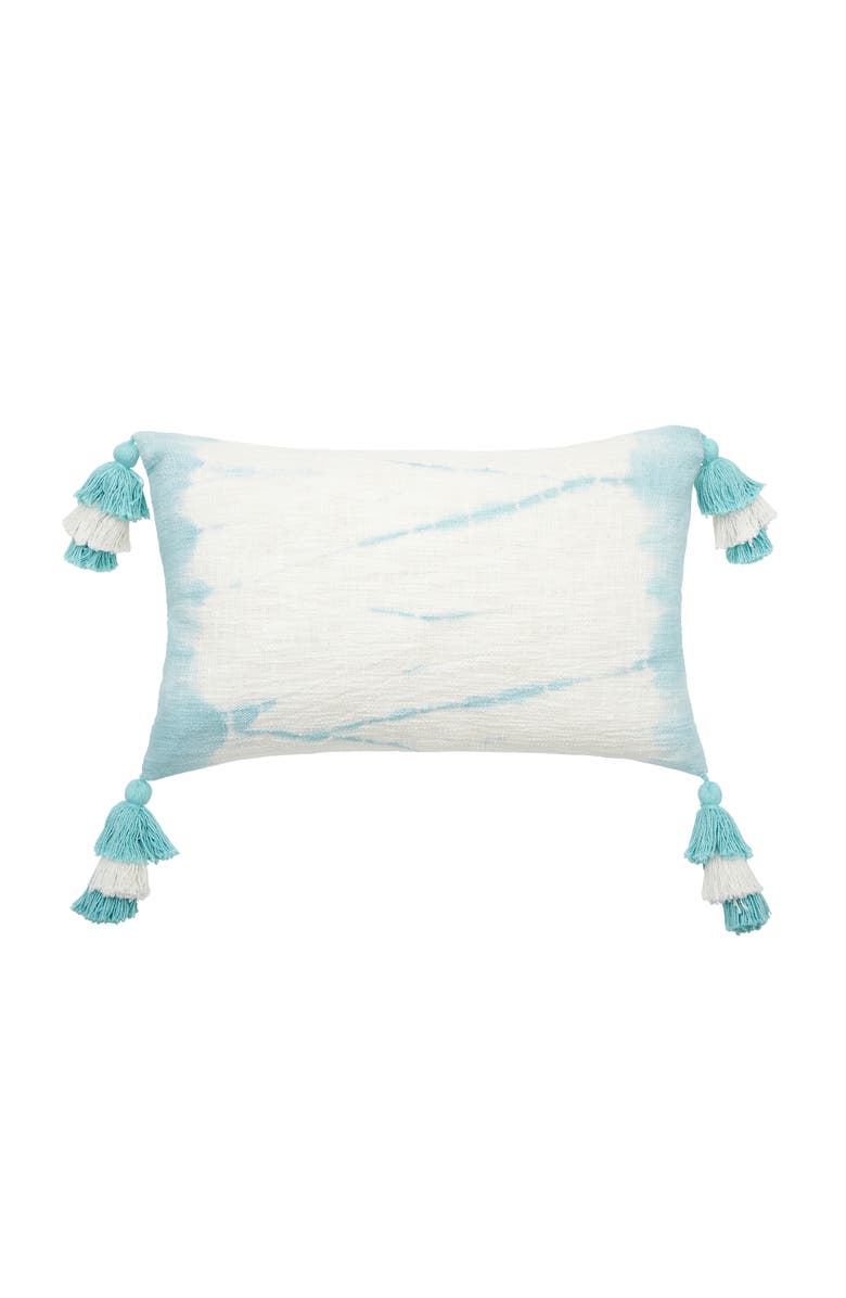 C&F Home Buckroe Vertical Stripe and Fringe Cotton Decorative Throw Pillows, Main, color, White