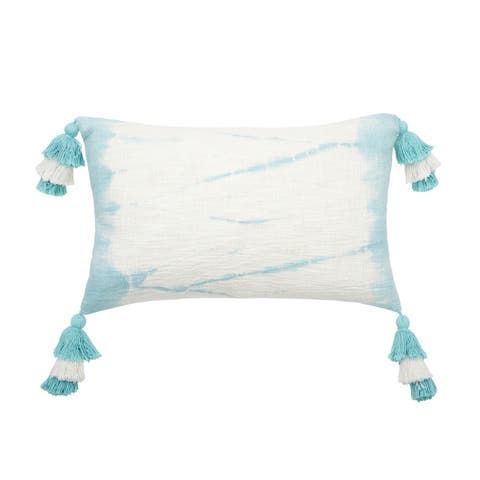 Buckroe Vertical Stripe and Fringe Cotton Decorative Throw Pillows