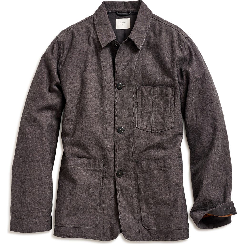 Billy Reid Chambray Chore Jacket In Gray