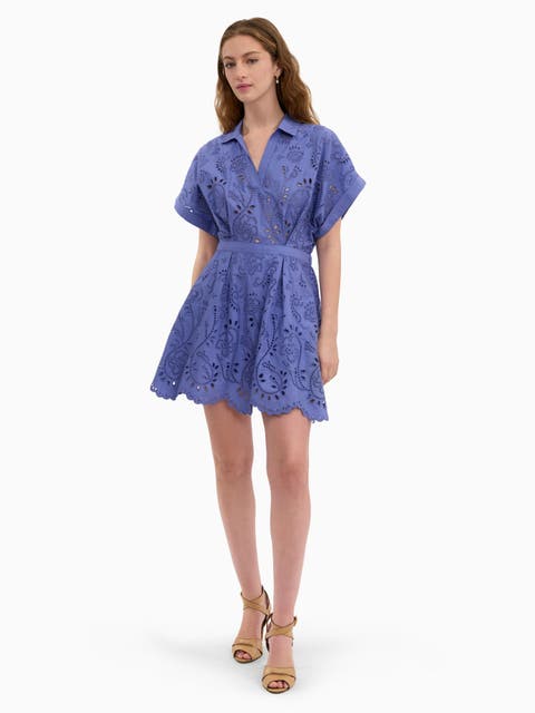 Brielle Poplin Eyelet Mini Dress