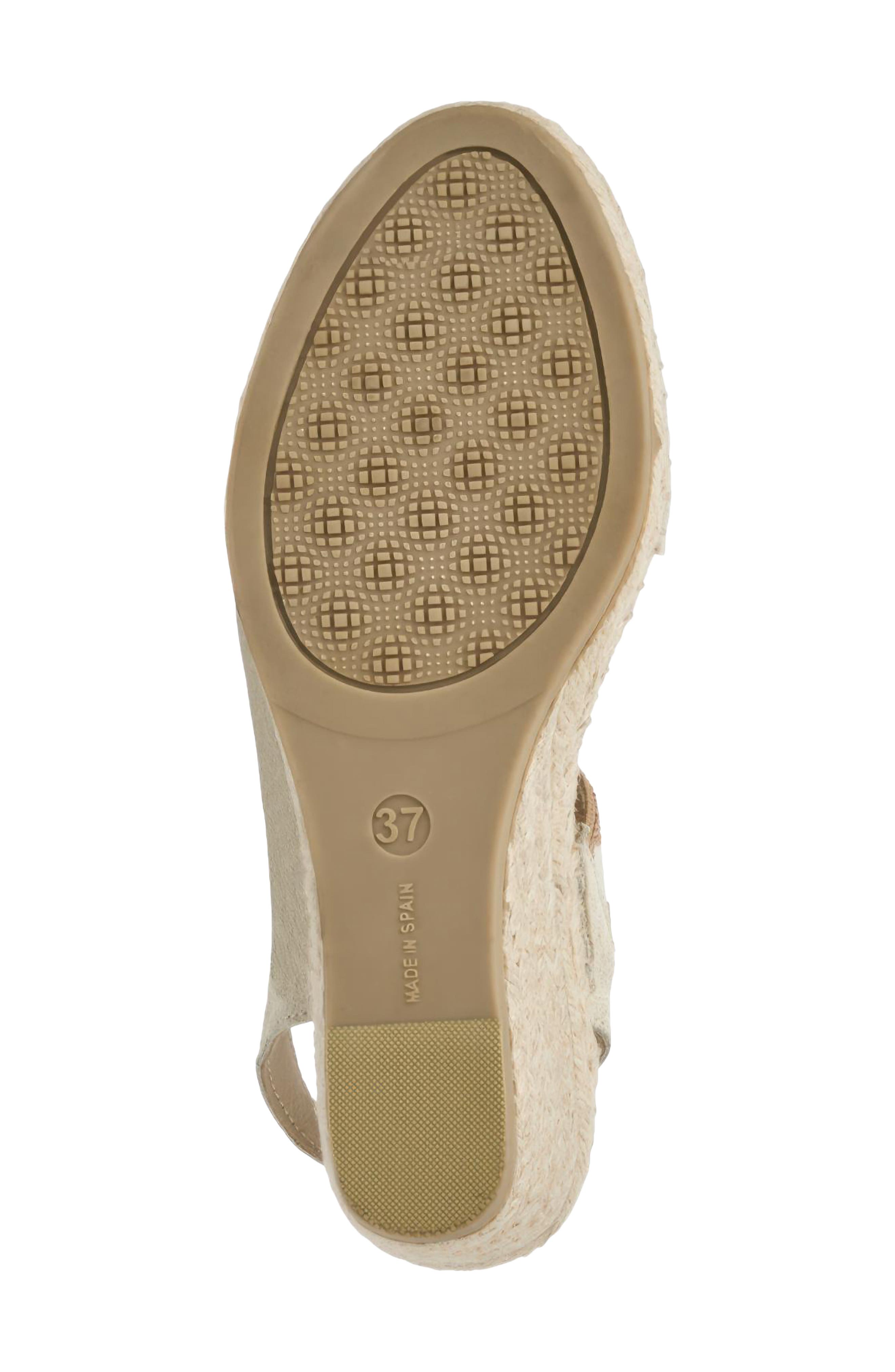 André Assous Ava Ankle Strap Espadrille Wedge, Alternate, color, Bone