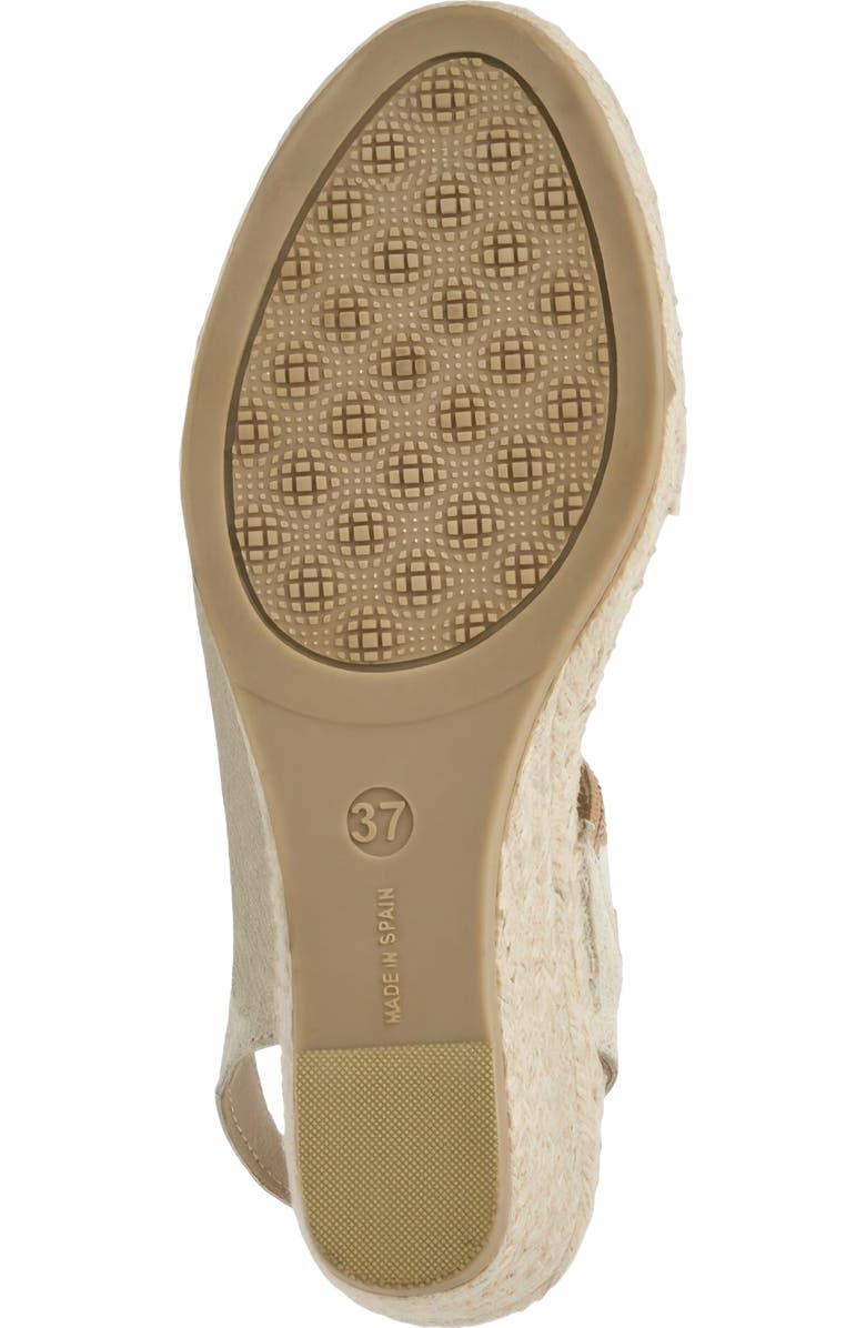 André Assous Ava Ankle Strap Espadrille Wedge, Alternate, color, Bone