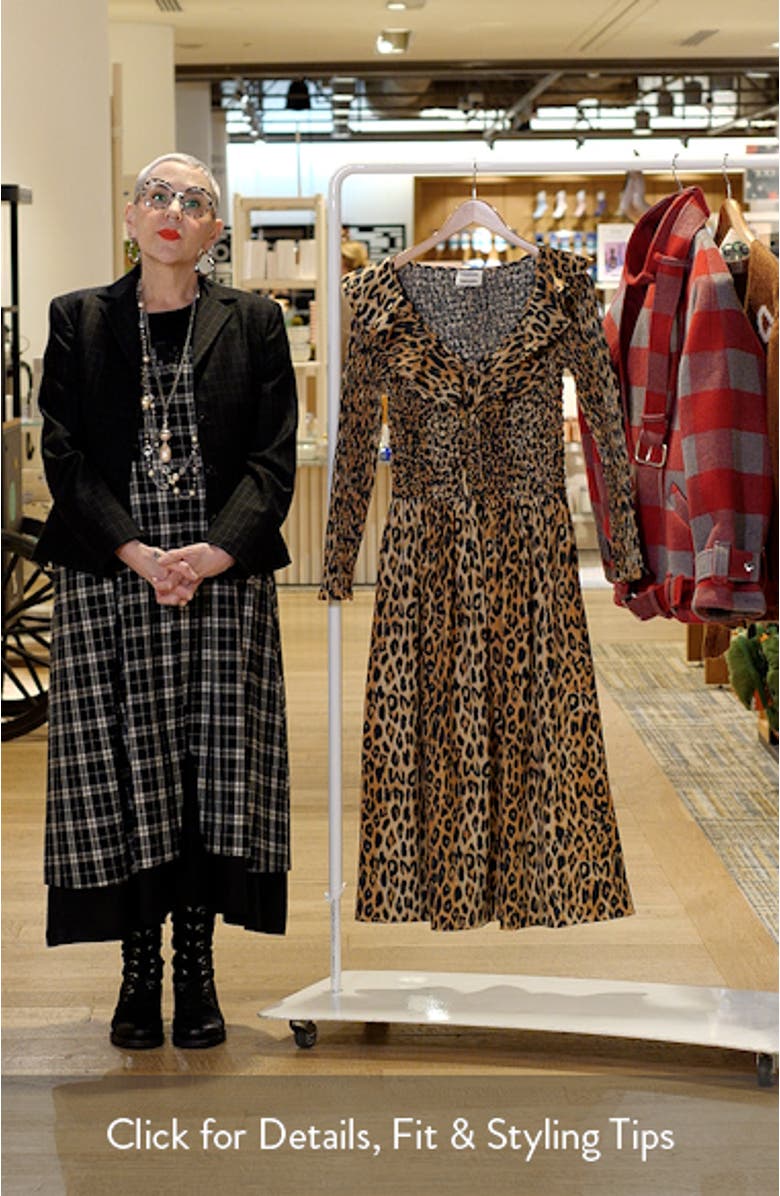 Harper Smocked Long Sleeve Midi Dress, sales video thumbnail