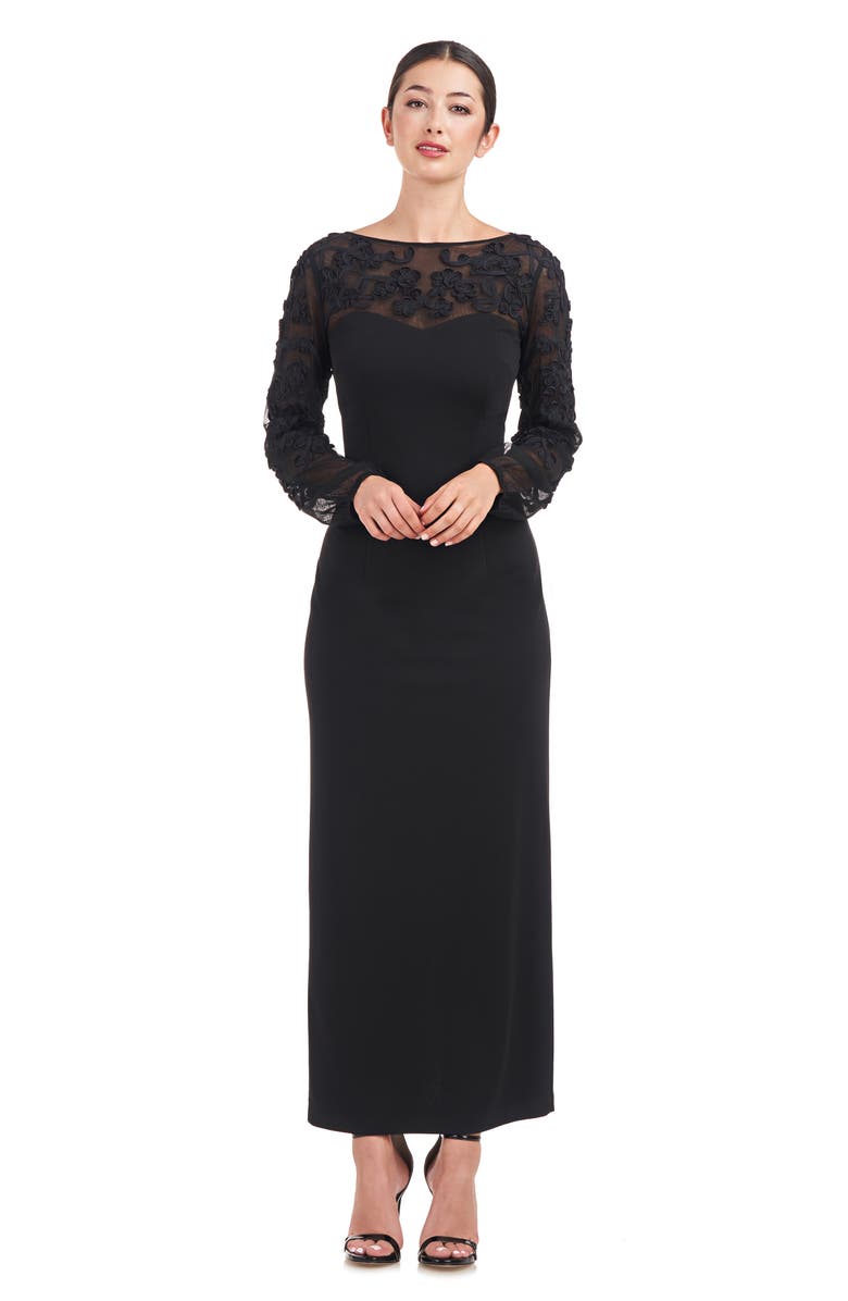 JS Collections Sammi Soutache Long Sleeve Cocktail Dress, Alternate, color,