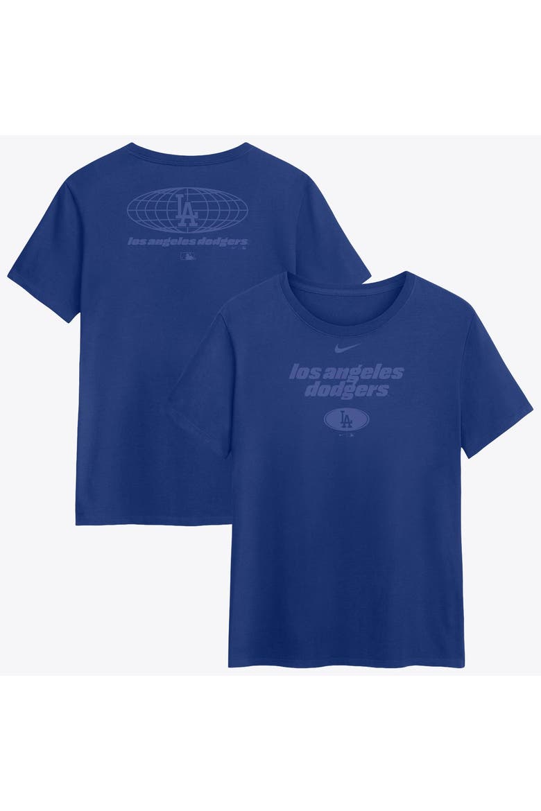 Women's Nike  Royal Los Angeles Dodgers Globe Logo T-Shirt, Main, color, Royal
