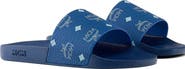 MCM Monogram Print Rubber Slides
