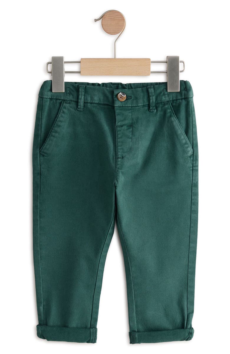 NEXT Kids' Rolled Cuff Chino Pants, Main, color, Green
