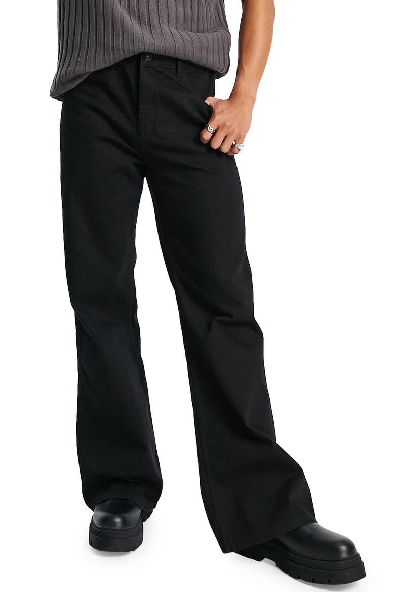 Flare Jeans, Main, color, BLACK
