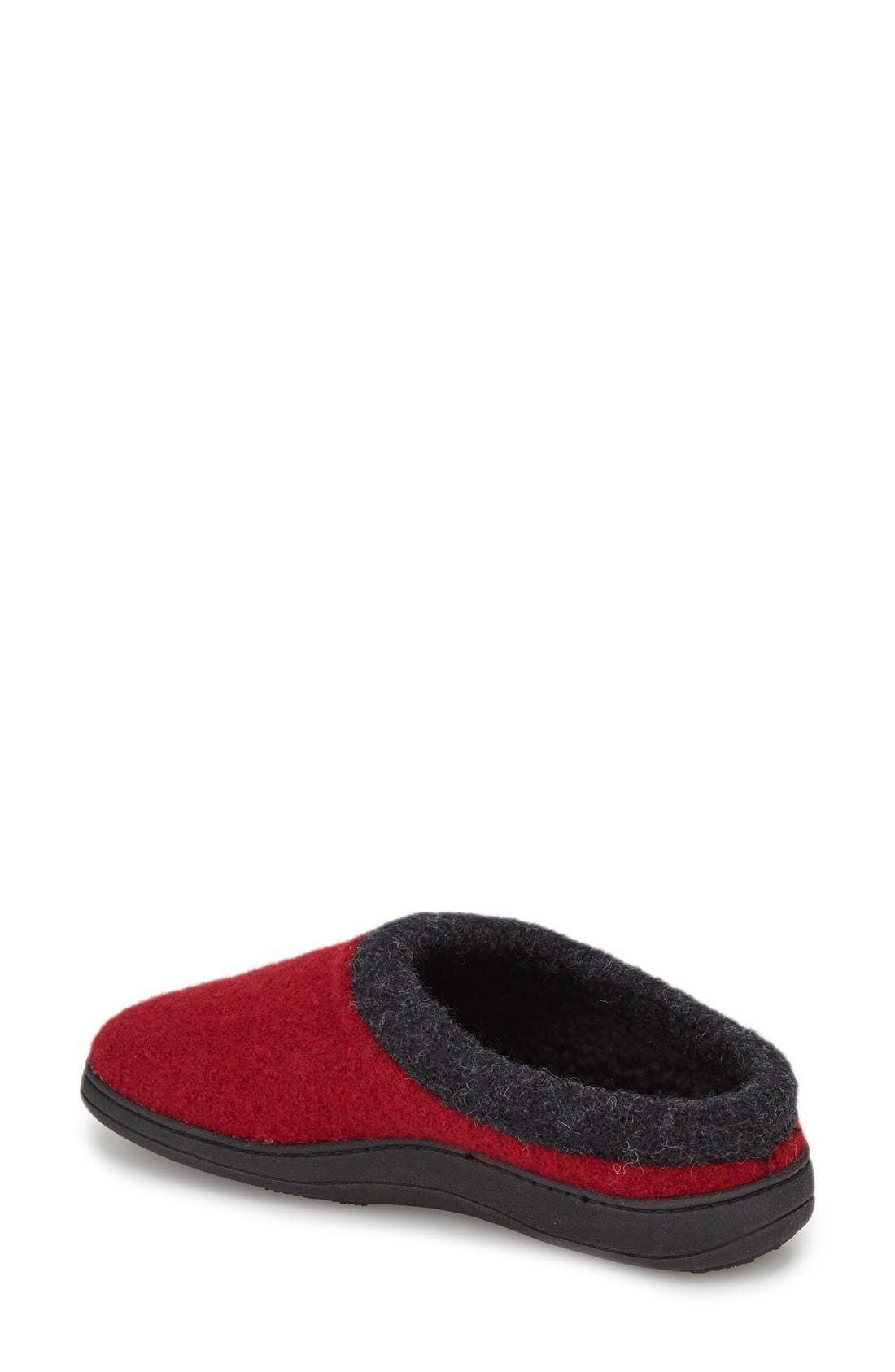Dara Wool Blend Slipper, Alternate, color, CURRANT BUTTON WOOL