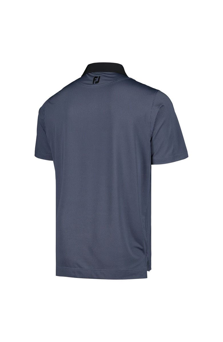 FOOTJOY Men's FootJoy Navy TOUR Championship Stretch Lisle Mini Check ProDry Polo, Alternate, color,
