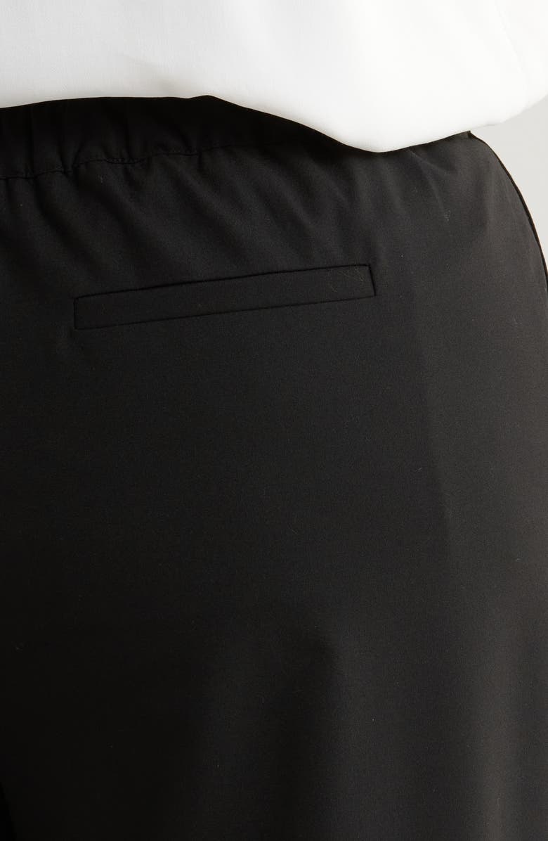 Nordstrom Elastic Waist Crop Straight Leg Pants, Alternate, color, Black
