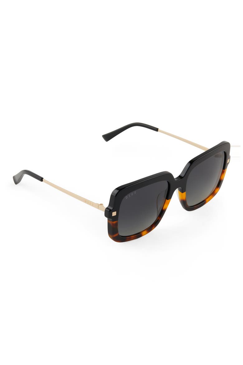Sandra 54mm Gradient Square Sunglasses, Alternate, color, GREY/ BROWN