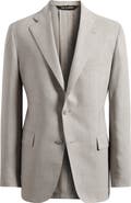 Heritage Gold Weightless Light Grey Flat Front Stretch Wool Suit Jacket