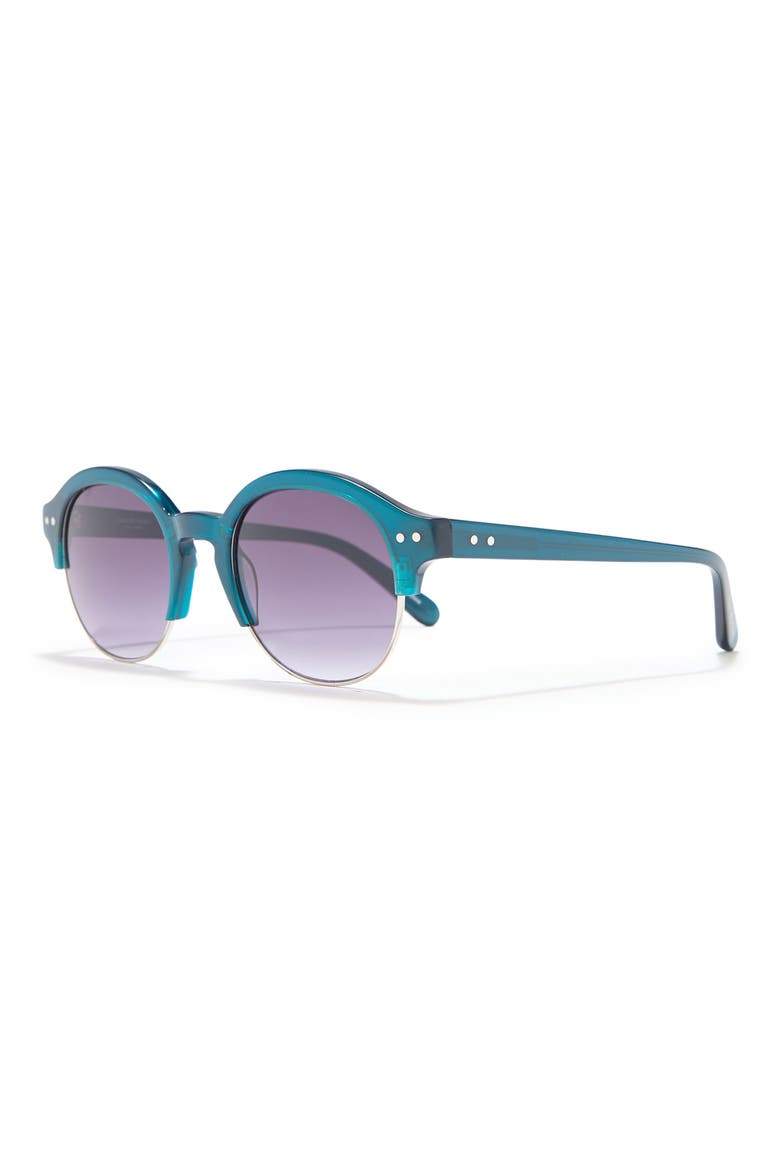 49mm Round Sunglasses, Alternate, color, GREEN/GRAY