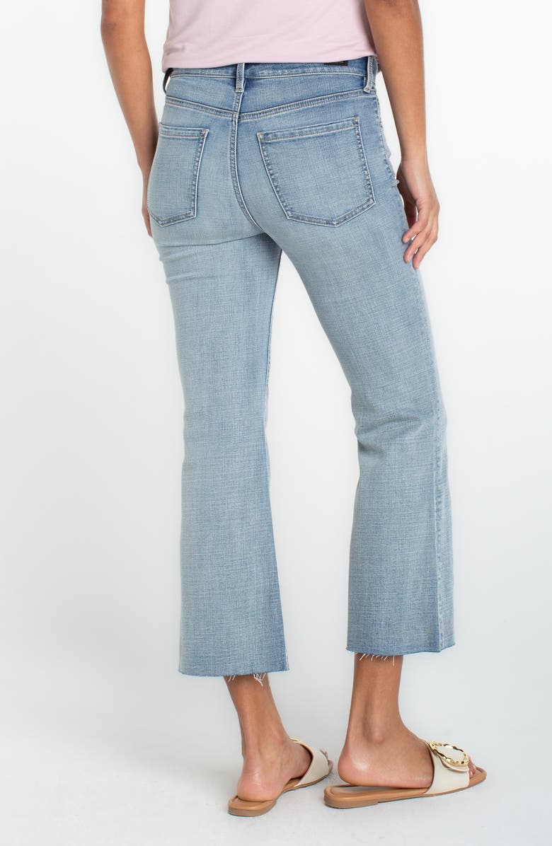 Liverpool Hannah Raw Hem Crop Flare Jeans, Alternate, color, Temescal