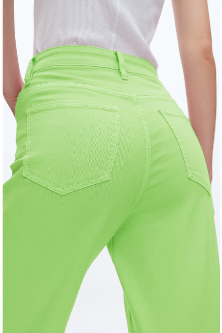 High Waist Wide Leg Jeans, Alternate, color, GREEN