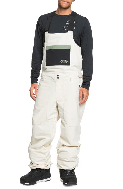 Quiksilver Fly High Water Resistant Snow Bibs in Birch 