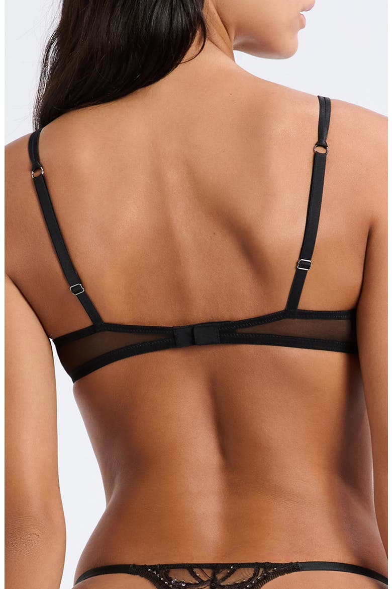 Whisper of Desire Underwire Balconette Bra, Alternate, color, BLACK