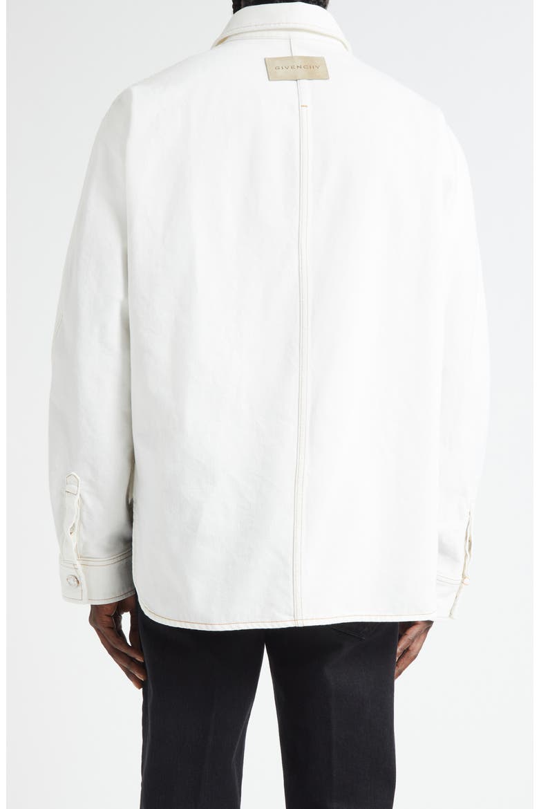 Denim Overshirt, Alternate, color, WHITE