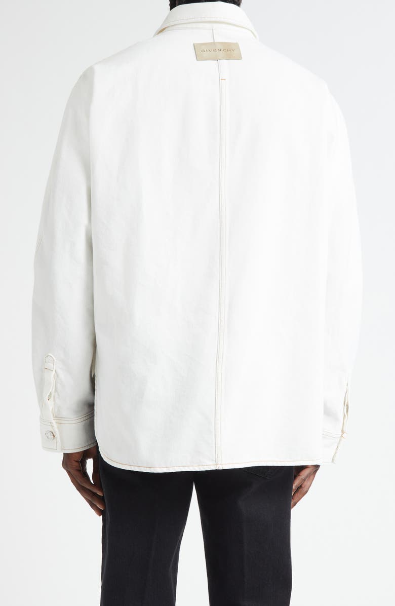 Givenchy Denim Overshirt, Alternate, color, White